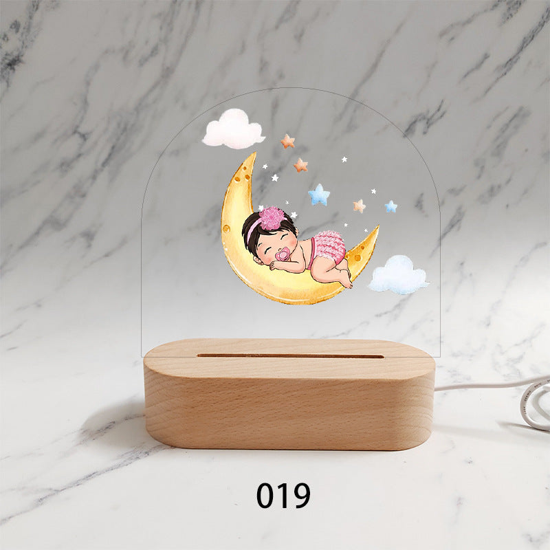 Gepersonaliseerd Geboorte Nachtlampje Aangepaste Naam