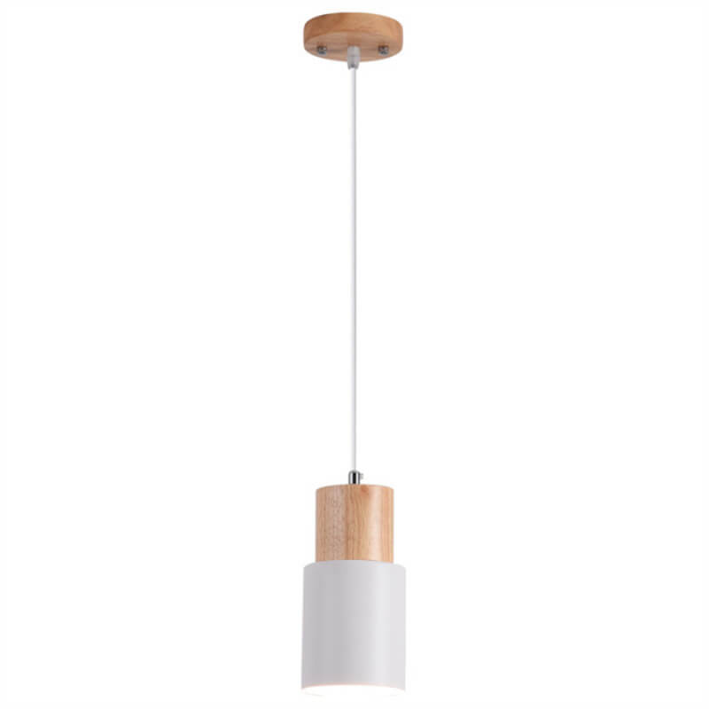 Noordse Macaron Cilinder Aluminium 1-Licht Enkel LED Hanglamp