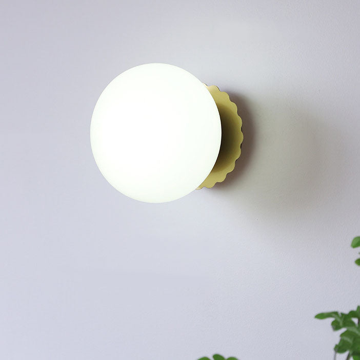 Moderne Vintage Minimalistische IJzer Glas Ronde Kop 1-Licht Wandlamp