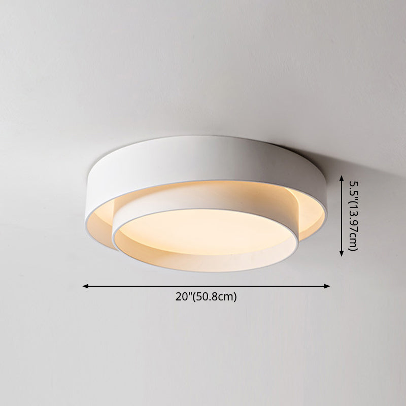 Witte Metalen Circulaire Plafondlamp Nordic Stijl LED Plafondverlichting voor Slaapkamer