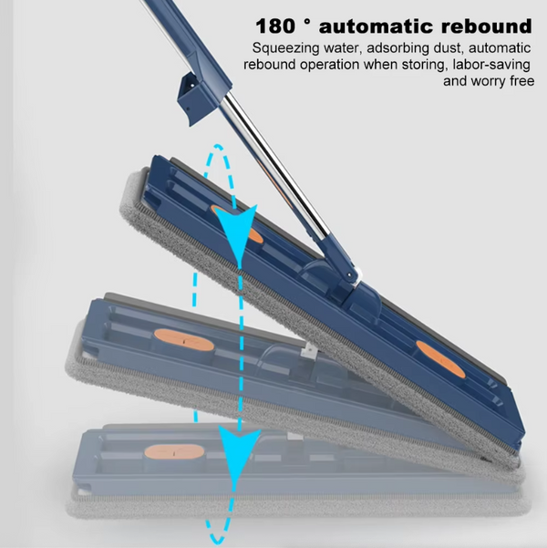 360° Roterende Platte Dweil No Hand-Washing