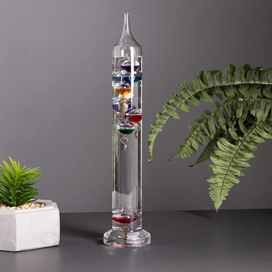 Galileo Thermometer Barometer Glass