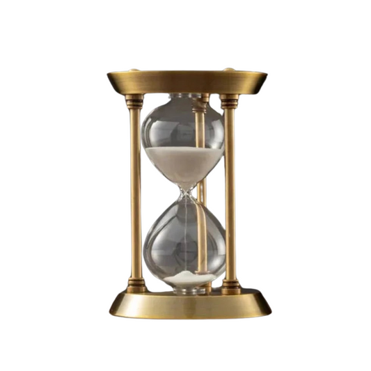 Vintage Metaal Zandloper Loua