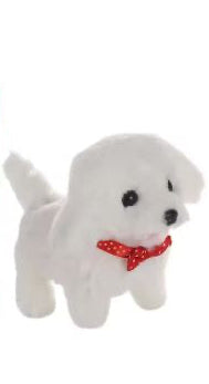 Interactieve Robot Puppy | Loopt, Blaft, Kwispelt | Pluche, Batterij-aangedreven Speelgoed