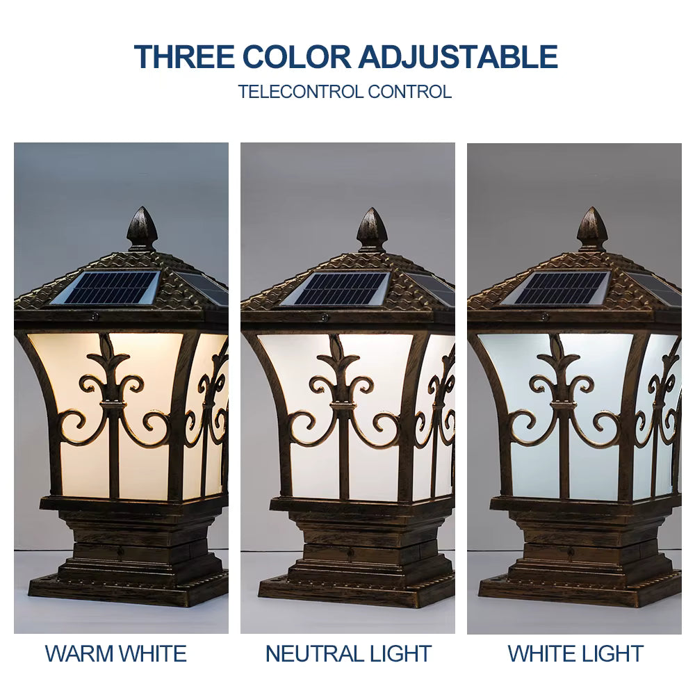 3-kleuren Outdoor Solar Post Light