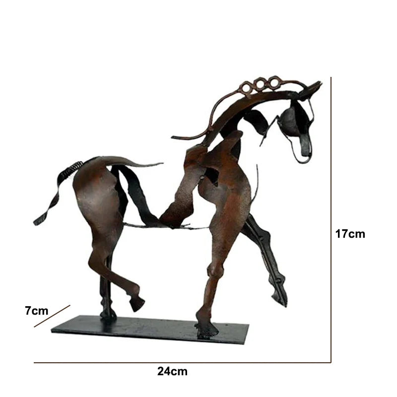 Rustieke Paarden Beeldje Lamp