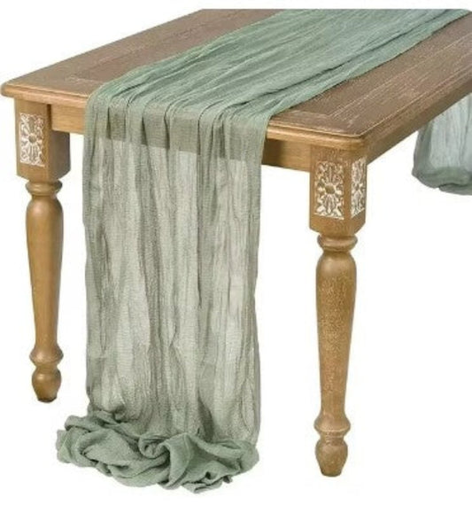 Tafelloper Amy | Half doorzichtig Linnen