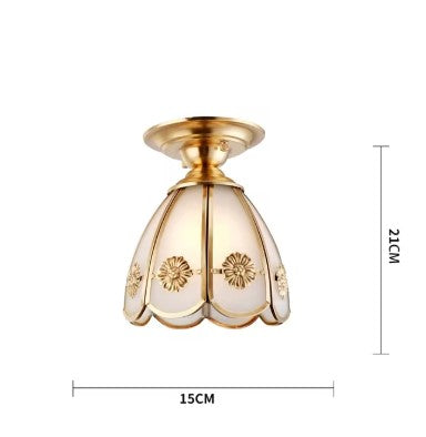 Amerikaanse Vintage Plafondlampen Koper