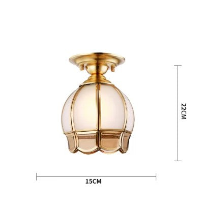 Amerikaanse Vintage Plafondlampen Koper