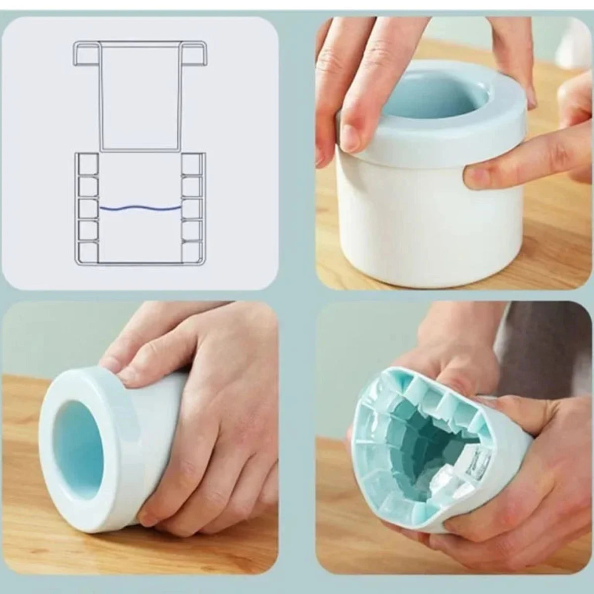 Ijsblokjes maker Cleo Smelt langzaam