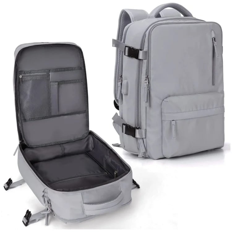 Travelliva Reisrugzak 35 L | Waterdicht & met USB-aansluiting | Antidiefstal & Schoenenvak | Voor Wandelen, Dagelijks Gebruik & Reizen