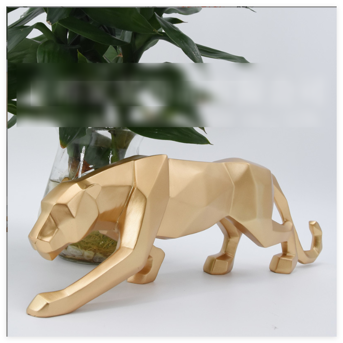 Abstracte Panter Decoratie Beeldje