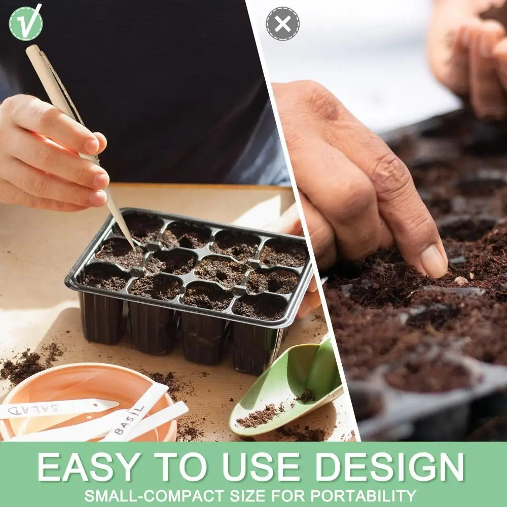 Houten Zaadafstand liniaal en Dibber Gereedschap