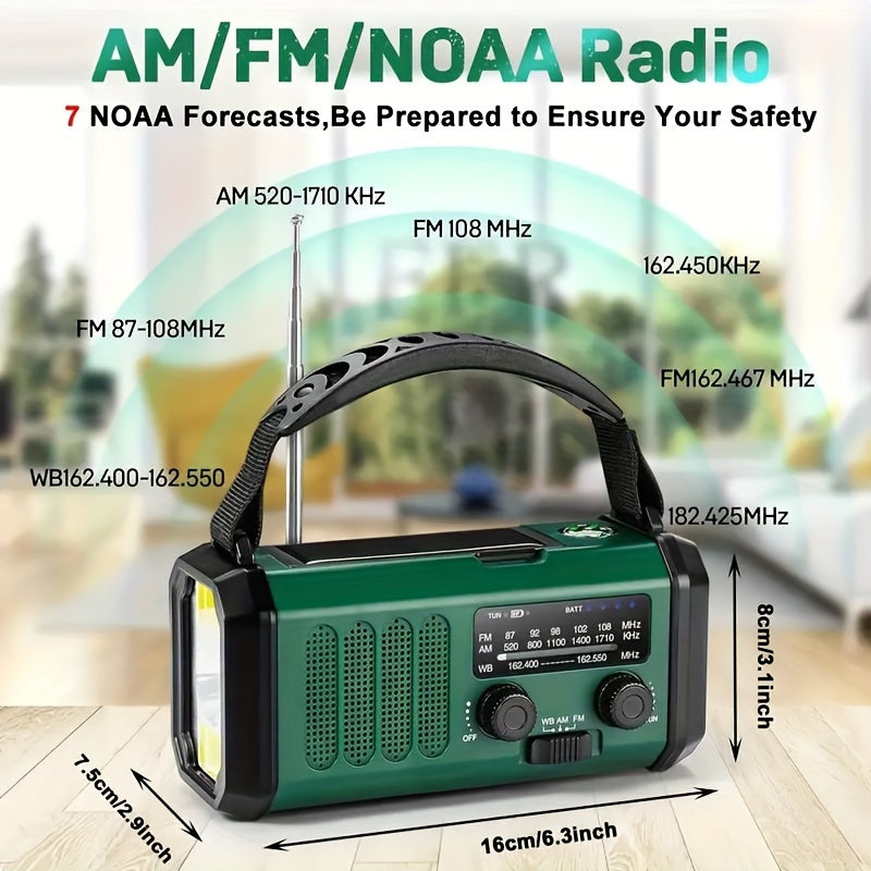 Noodradio met Zonne-energie