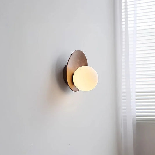 Walnoot Wandlamp Sfeerlicht