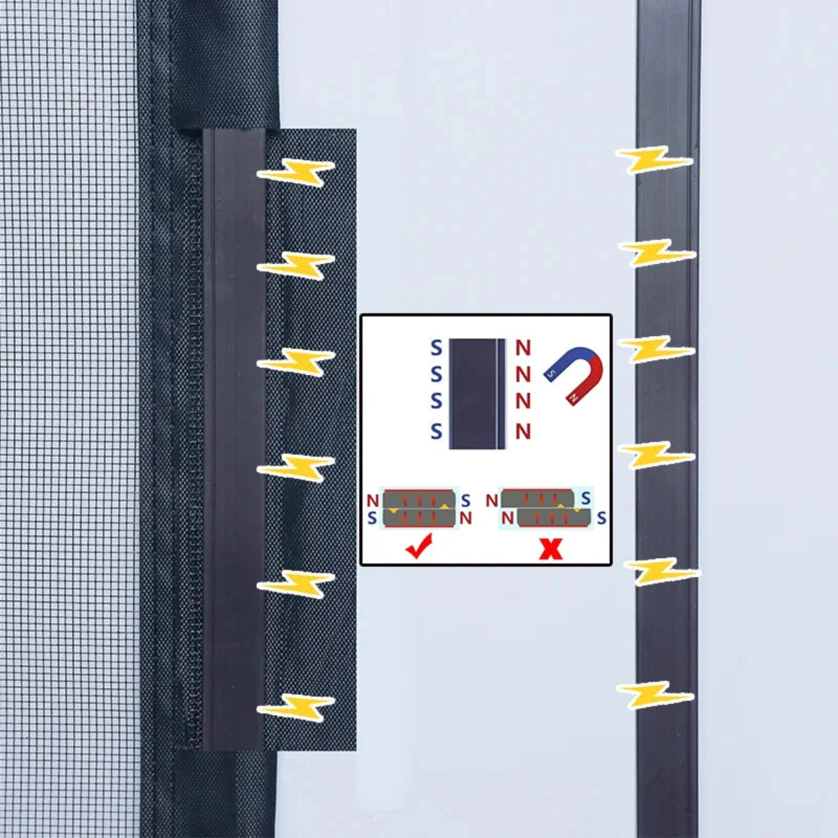 Muskietennet Raam Zwart
