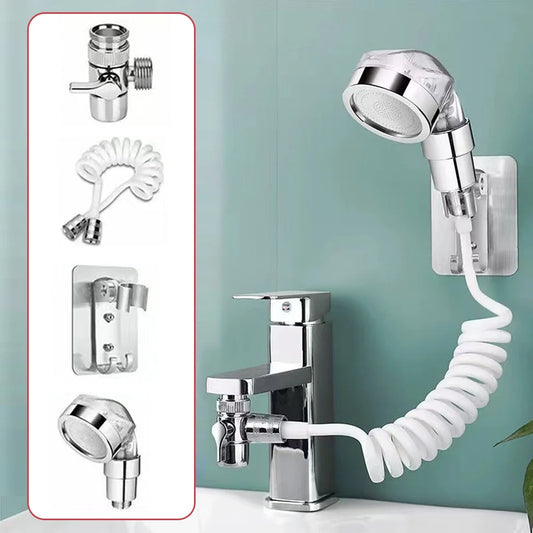 3 in 1 Flexibele Handdoucheset met Stopknop