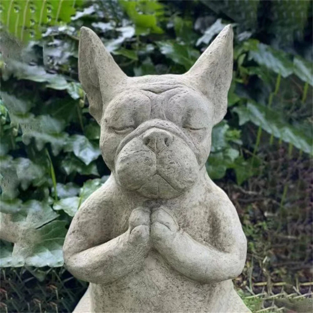 Hondenbeeld Yoga Meditatie Bulldog
