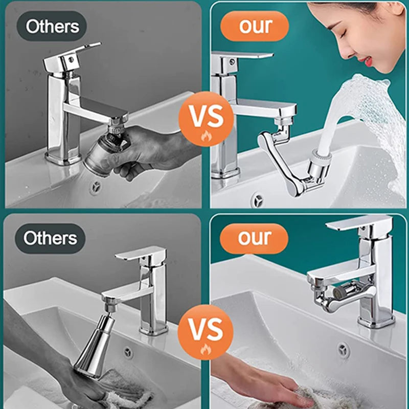 1080 ° Roterende Kraan Mondstuk Kraanverlenging