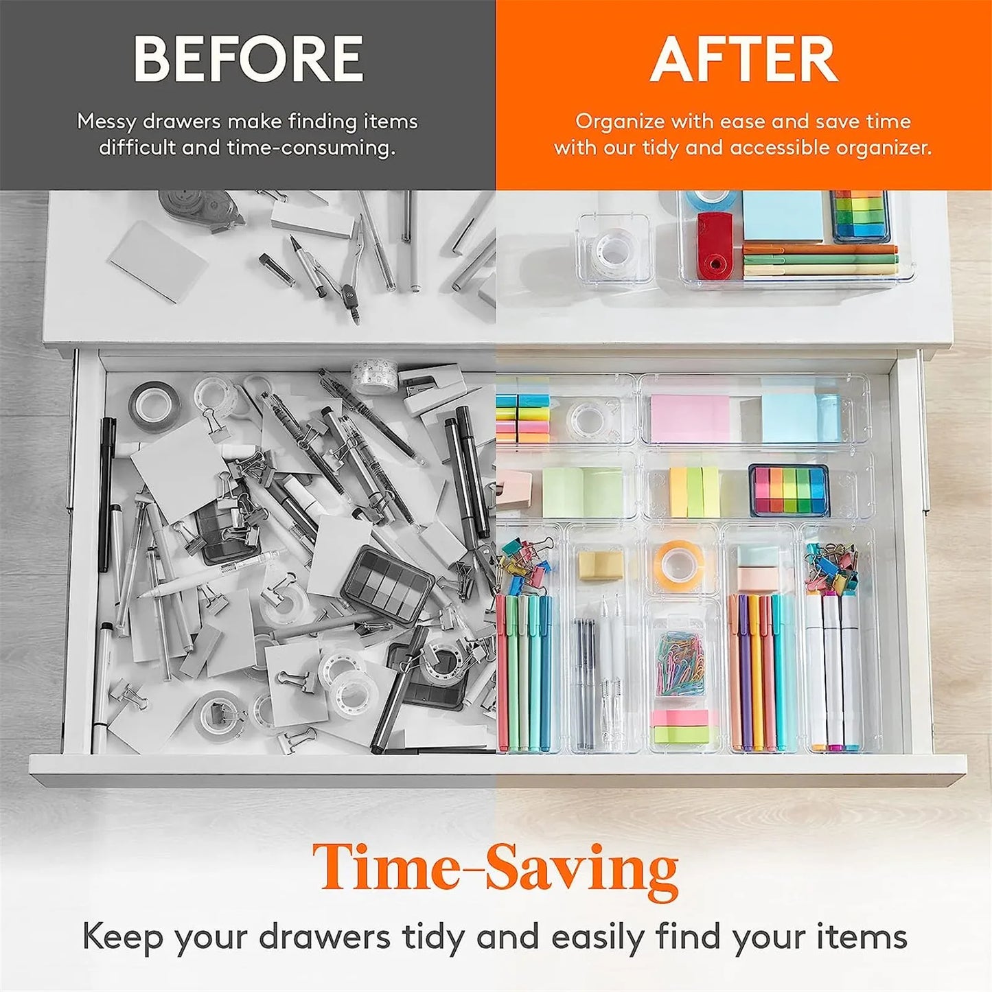 Transparent drawer dividers Sas