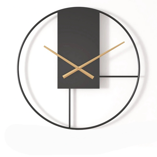 Zwart en goud Wandklok Cato