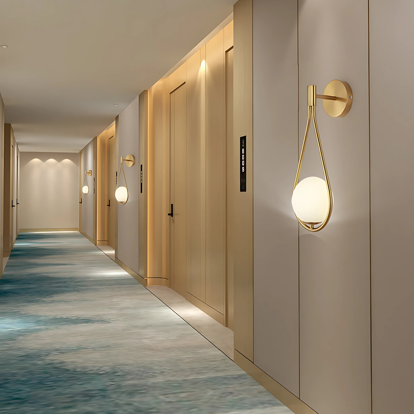 Druppelregen Droplet glazen bol LED wandlamp