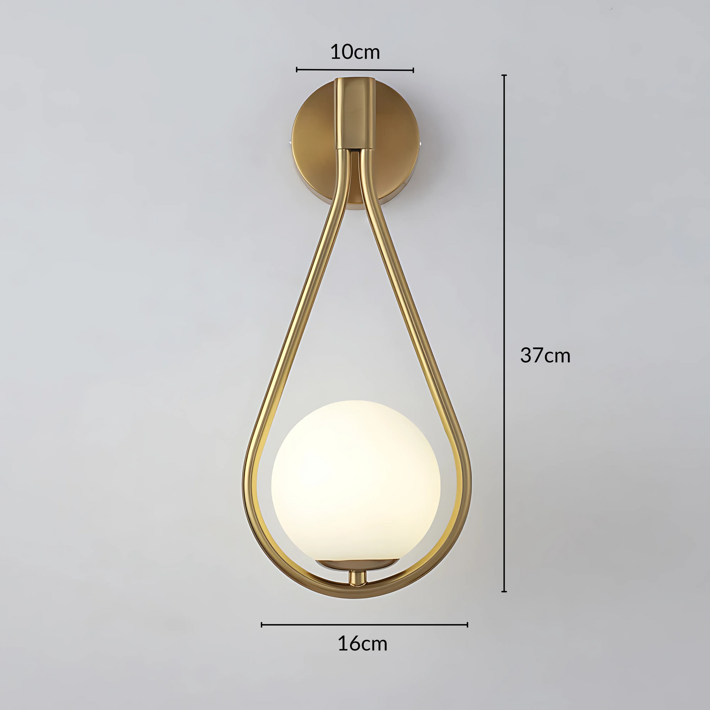 Druppelregen Droplet glazen bol LED wandlamp