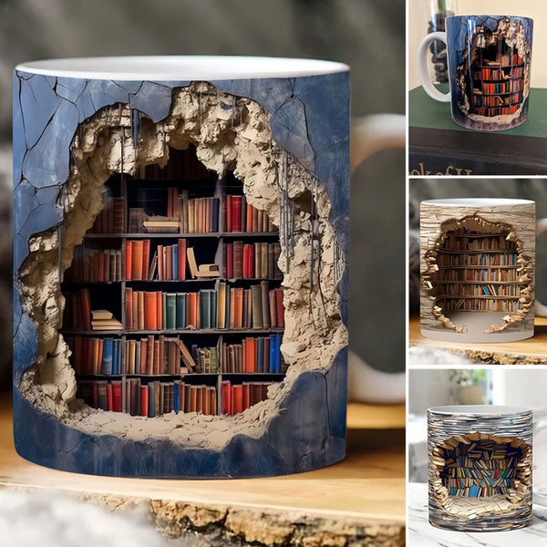3D Boekenplank Ceramic Mok