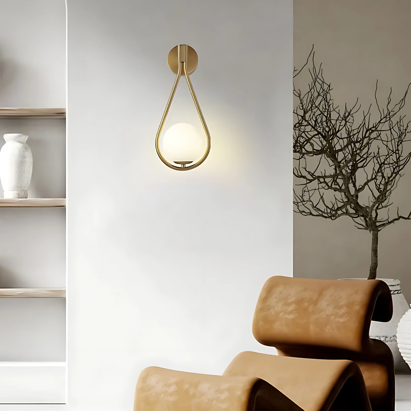 Druppelregen Droplet glazen bol LED wandlamp