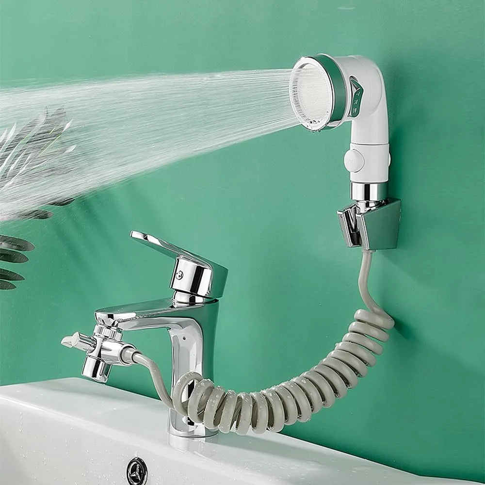 3 in 1 Flexibele Handdoucheset met Stopknop