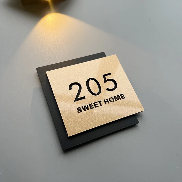 Acryl Uniek Huisnummerbordje Square