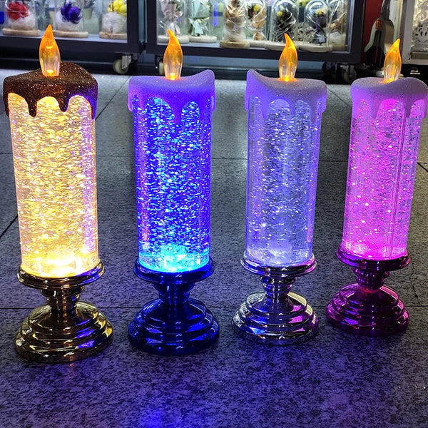 Kerst LED Glitter Kaarslamp