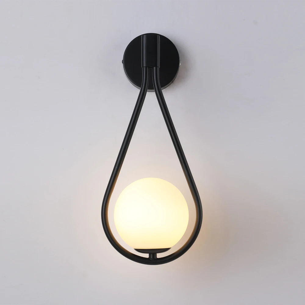 Druppelregen Droplet glazen bol LED wandlamp