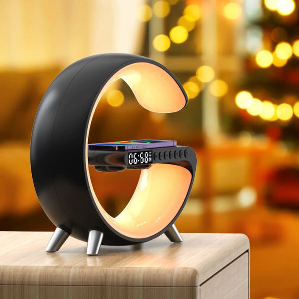 4 In 1 Draadloze Nachtlampje Lamp Bluetooth Speaker Wekker Snel Opladen