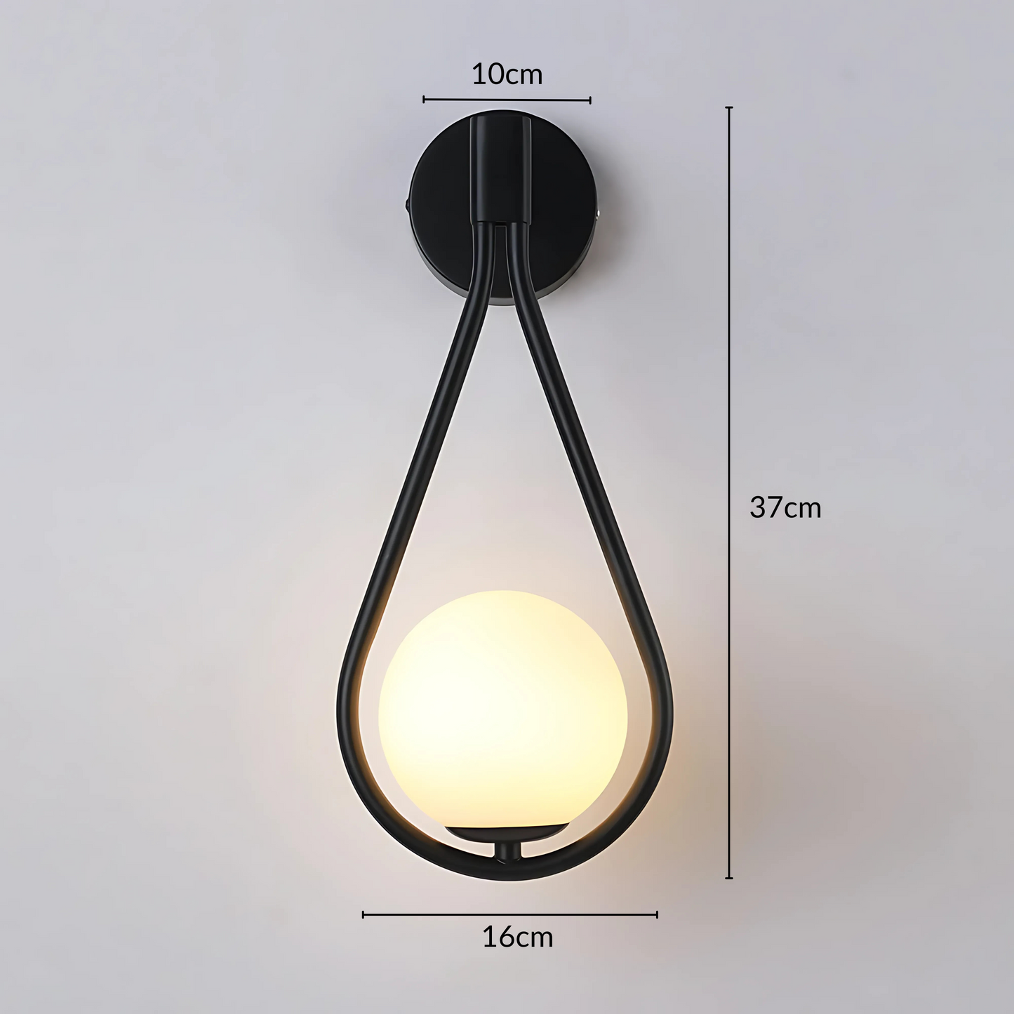 Druppelregen Droplet glazen bol LED wandlamp