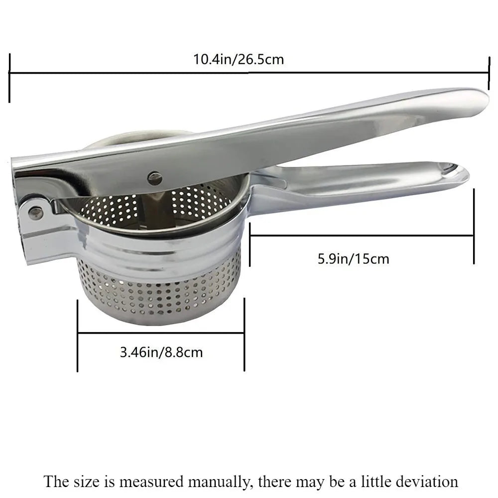 Krachtige Aardappelstamper RVS Ergonomisch Keukenhulp