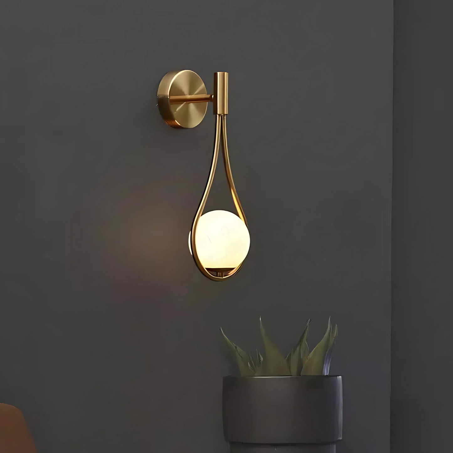 Druppelregen Droplet glazen bol LED wandlamp