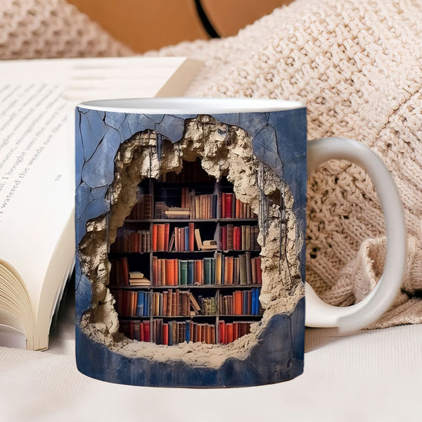 3D Boekenplank Ceramic Mok