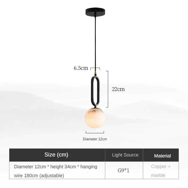 Elegante Marmeren Hanglamp