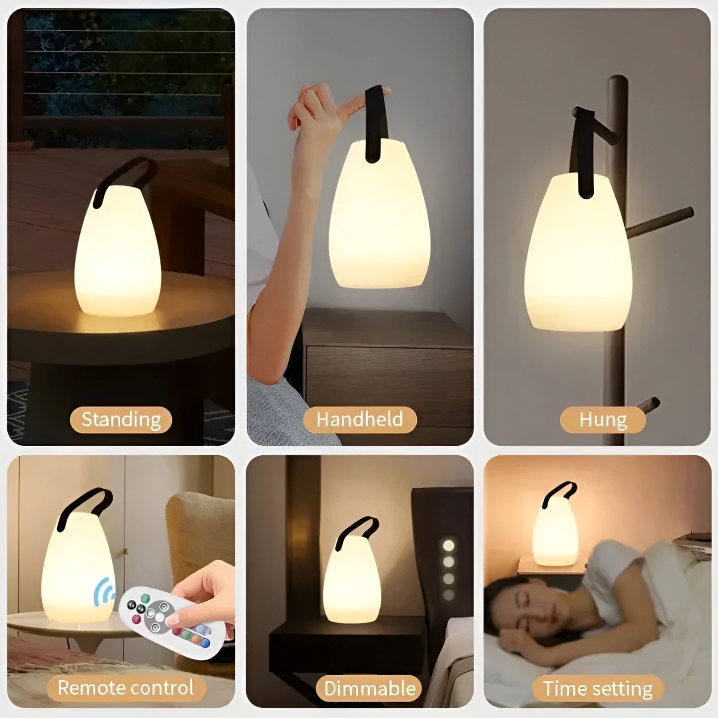 Lara draadloze oplaadbare LED-lamp