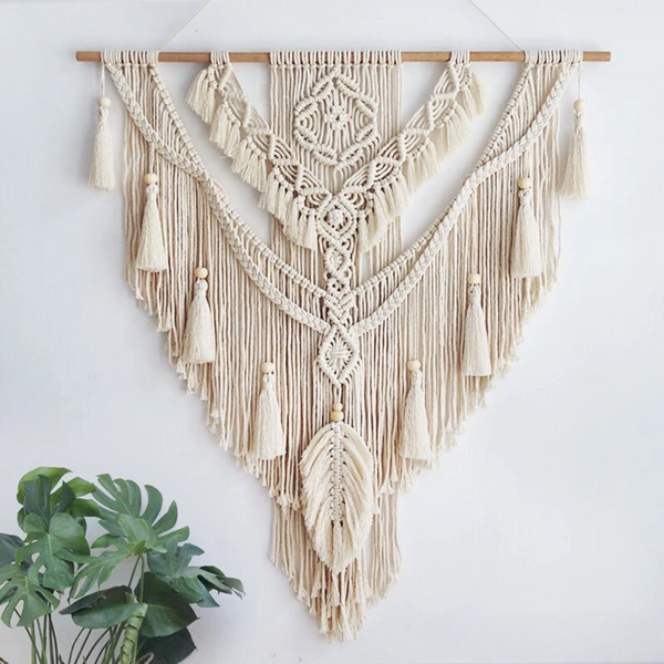 Grote Boho Wandtapijt Macramé