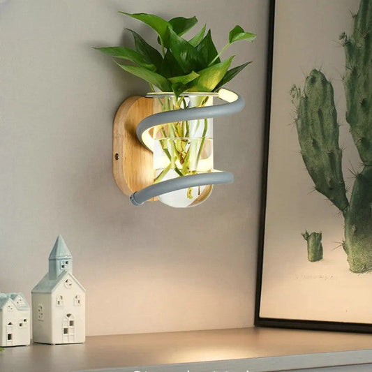 Houten Buiten Vaaslamp