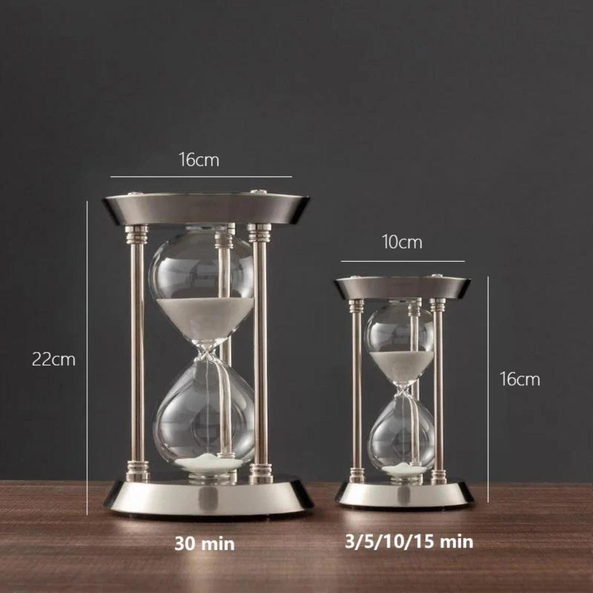 Vintage Metaal Zandloper Loua