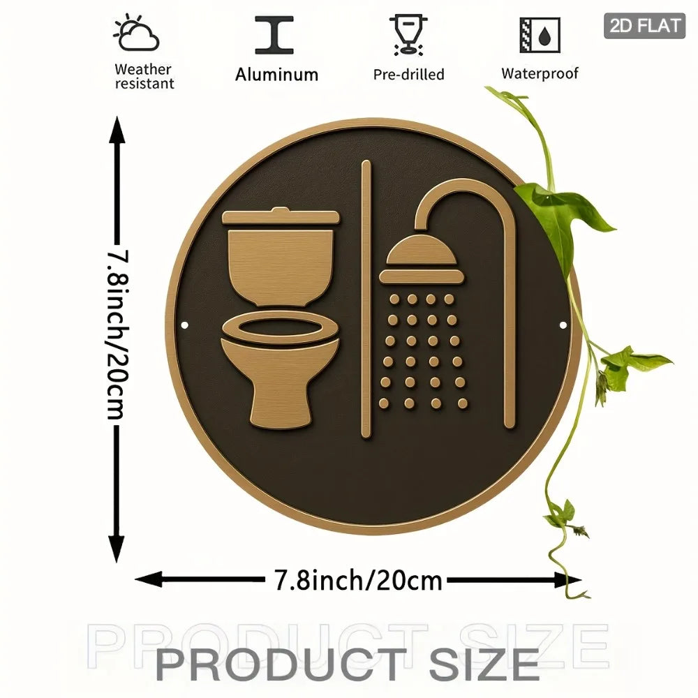 Modern Douche Toilet Pictogram Bord