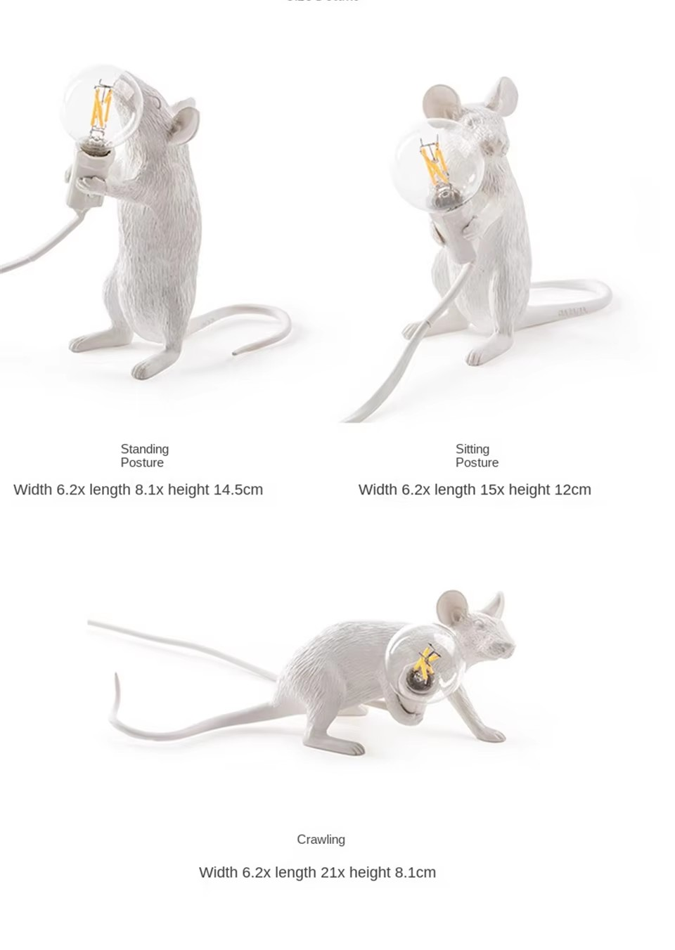 LED tafellampen hars dier rat muis tafellampen