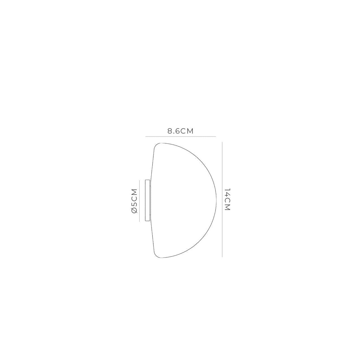 Minimalistische Glazen Koepel Wandlamp