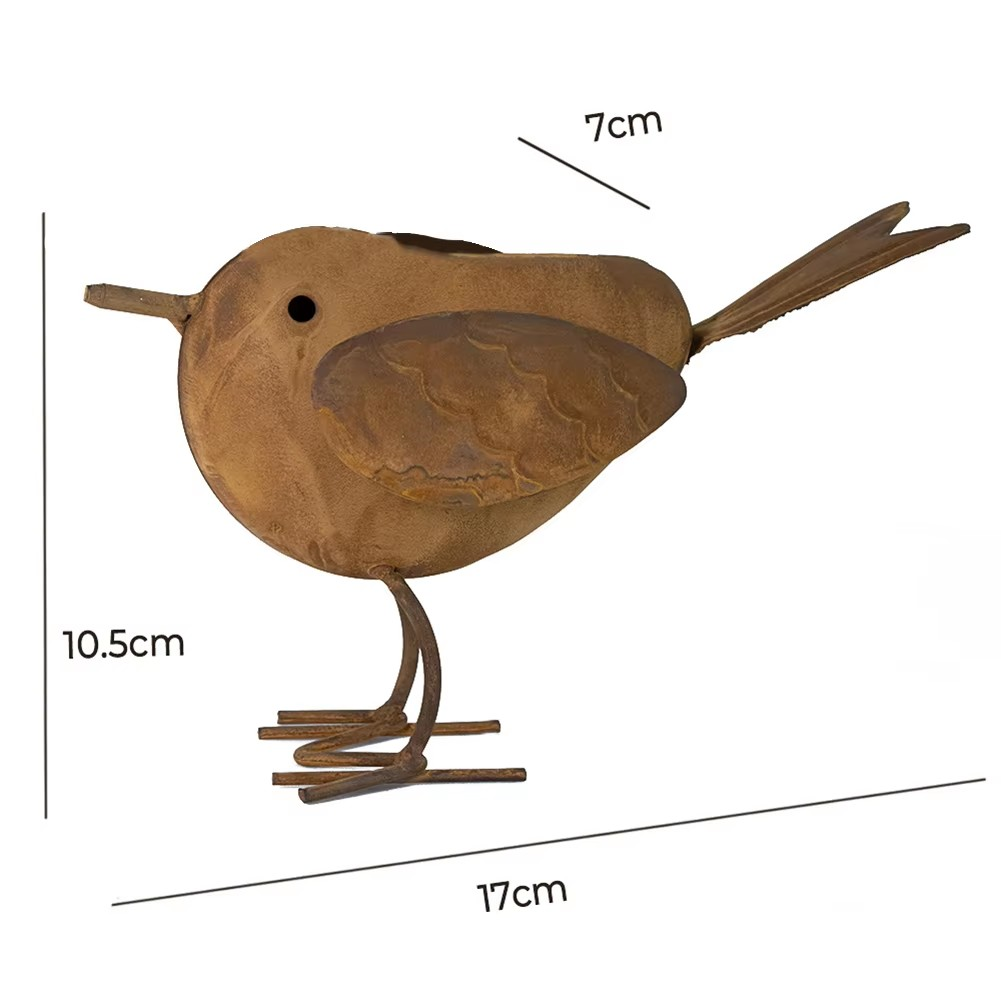 Novel Robin Bird Resin Beeld