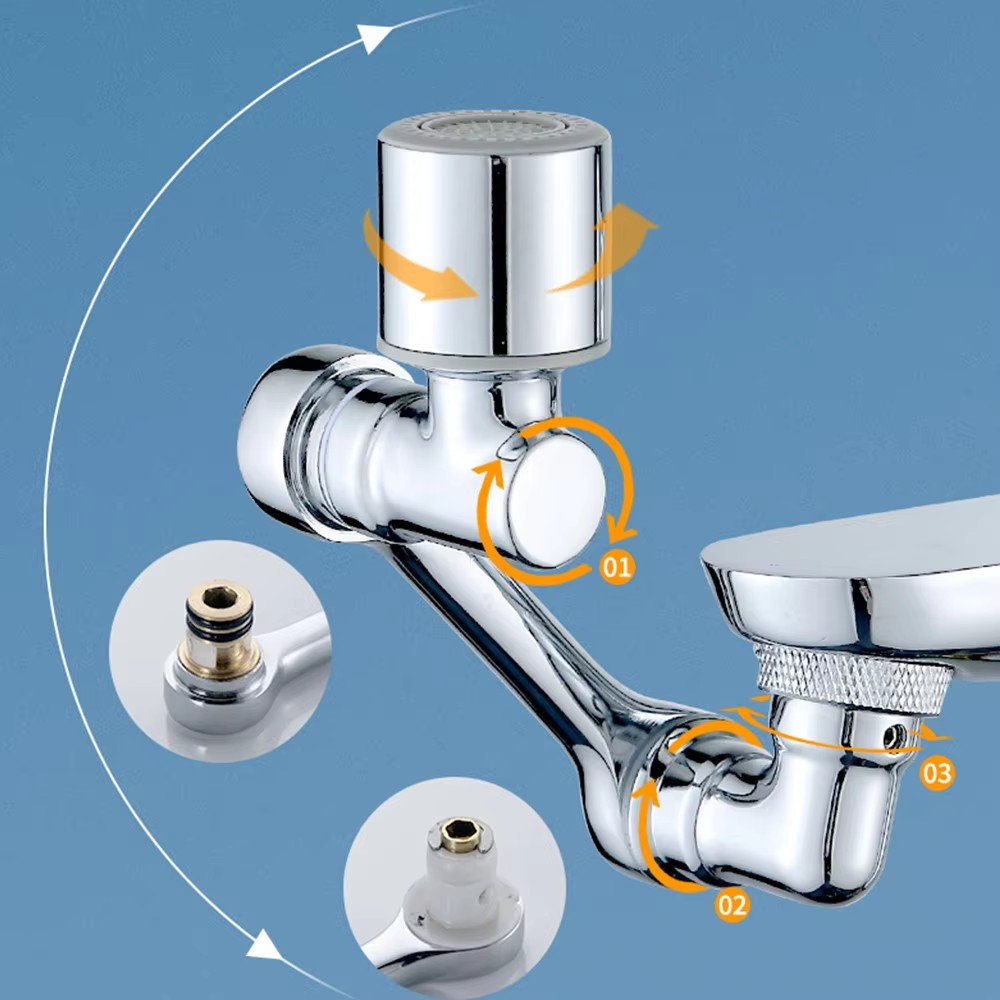 1080 ° Roterende Kraan Mondstuk Kraanverlenging