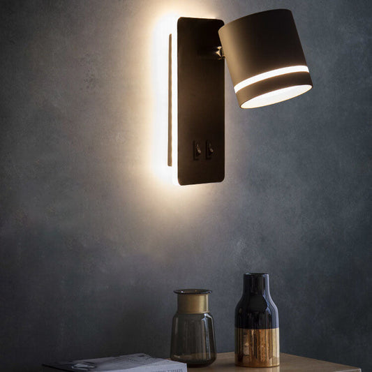 Nordic Minimalistische Vierkante Spotlight Rotatable LED Lees Wandlamp