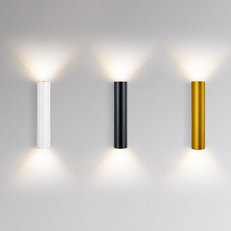 Eenvoudige Aluminium Cilindrische Wandlamp met 2 Lichten